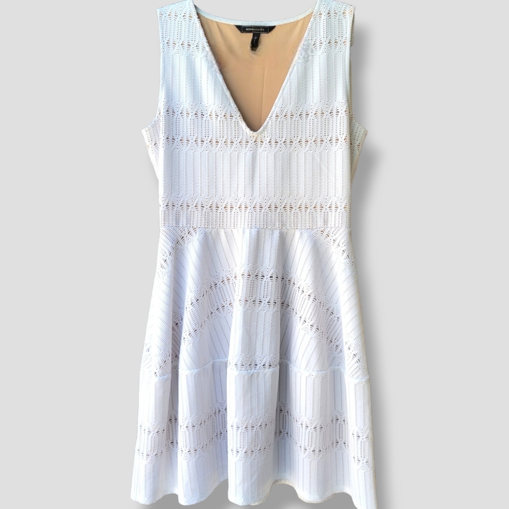 BCBGMAXAZRIA Amberley Cutout Sundress White